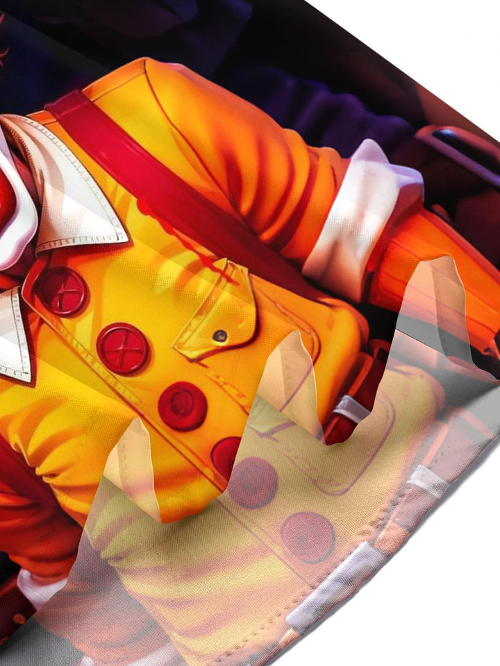 Joker Print Men's Pocket Short Sleeve Shirts
