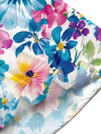 Hawaiian Colorful Tropical Floral Men's Pocket Short Sleeve Shirts
