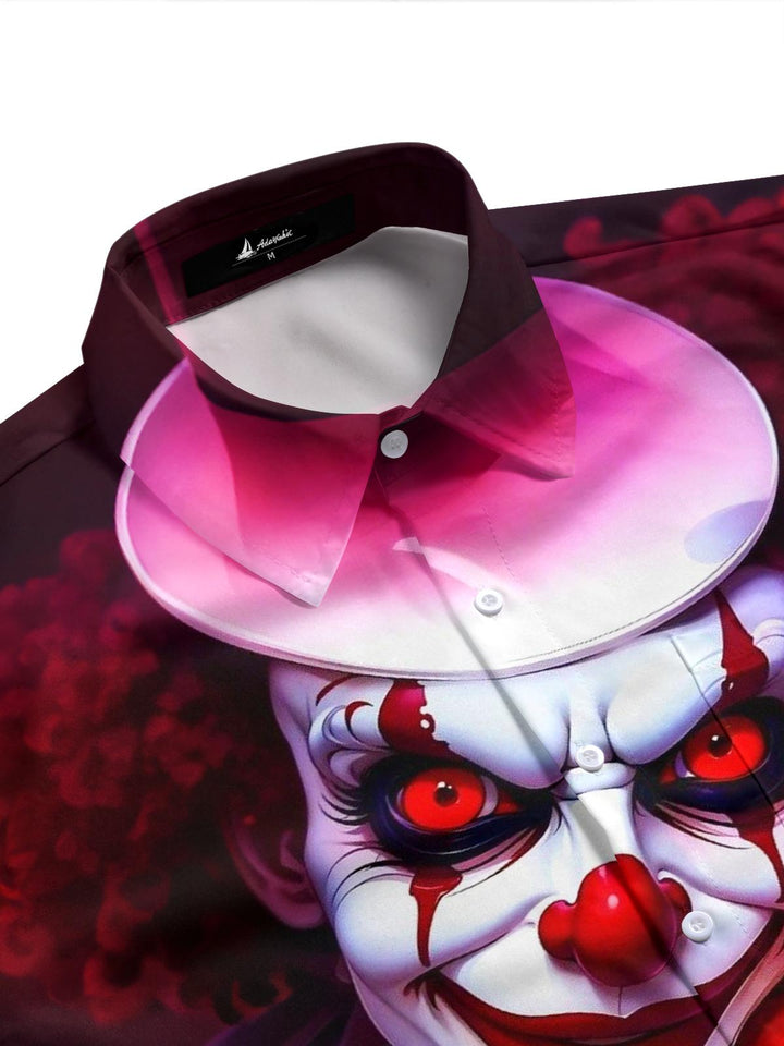 Joker Print Men's Pocket Short Sleeve Shirts