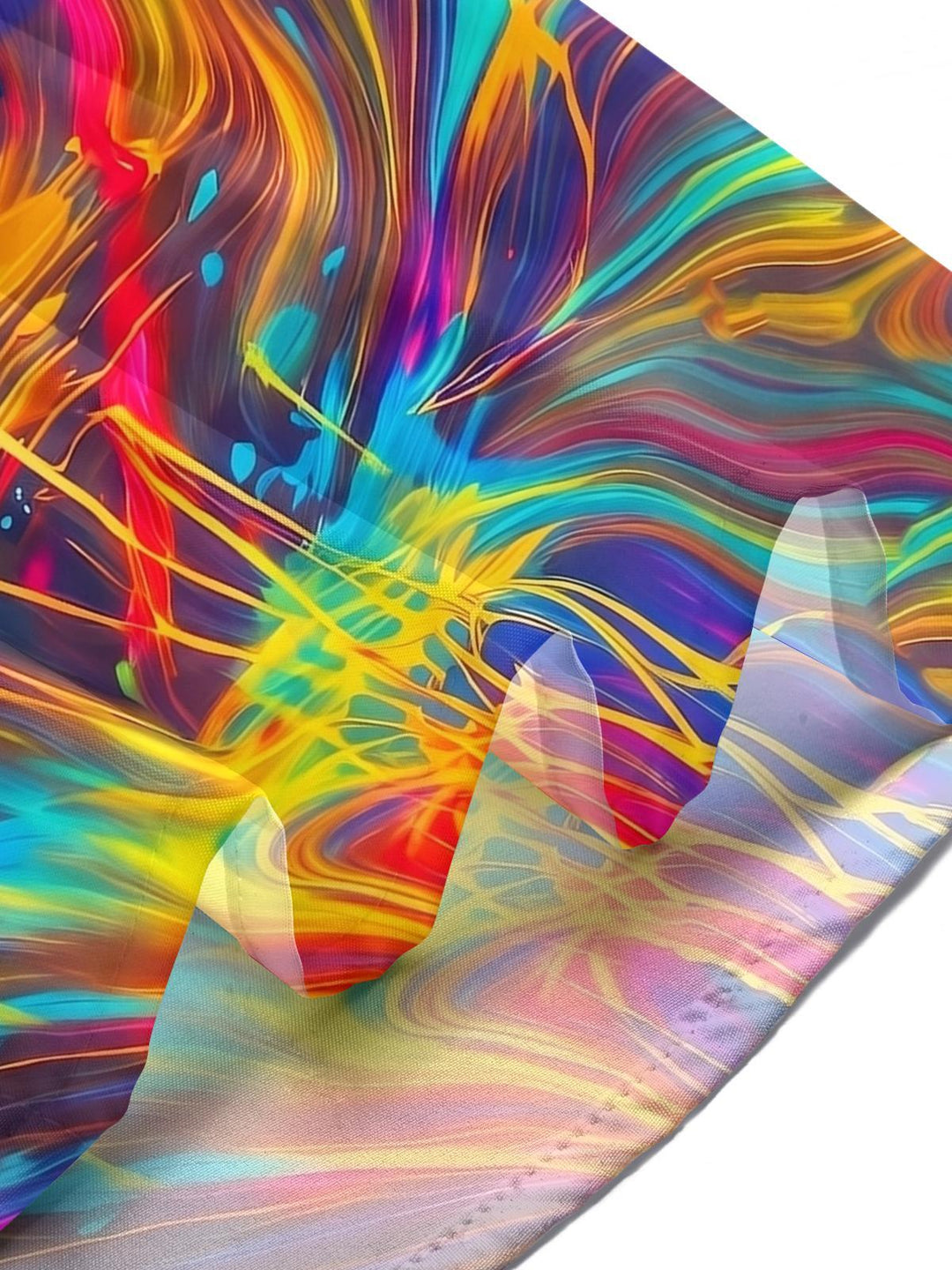 Colorful Tie-Dye Abstract Fluid Ink Blot Dyeing Men's Pocket Short Sleeve Shirts
