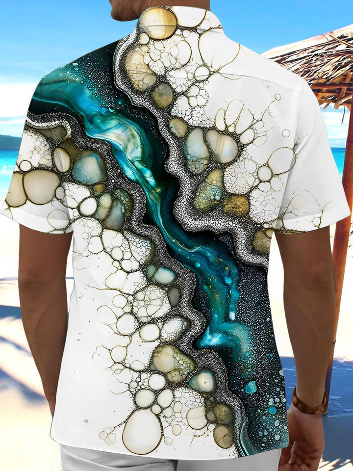 Abstract Men's Pocket Short Sleeve Shirts