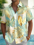 Hawaiian Leaf Men's Pocket Short Sleeve Shirts