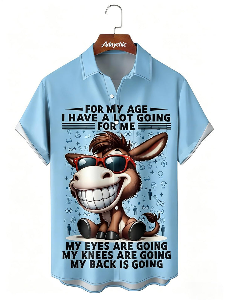 Donkey Men's Pocket Short Sleeve Shirts