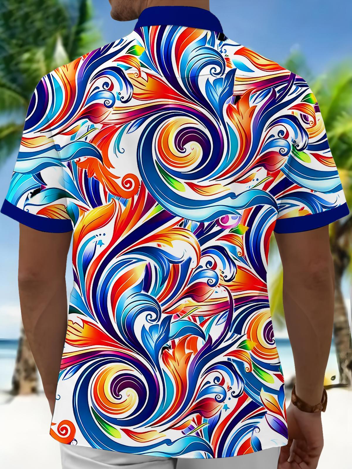 Abstract Men's Pocket Short Sleeve Shirts