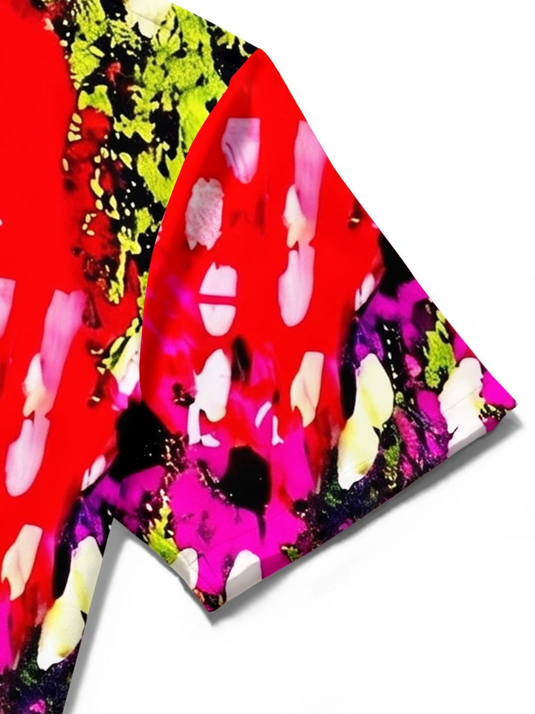 Colorful Abstract Splatter Tie-Dye Men's Pocket Short Sleeve Shirts