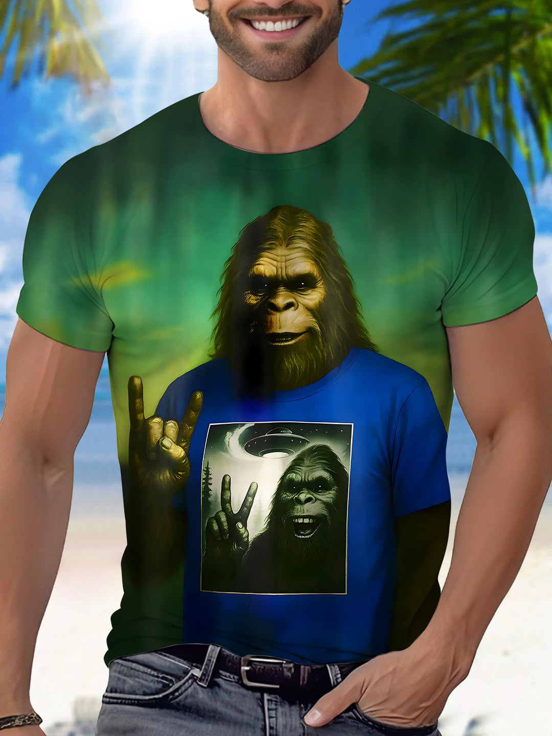 Orangutan Round Neck Short Sleeve Men's T-shirt