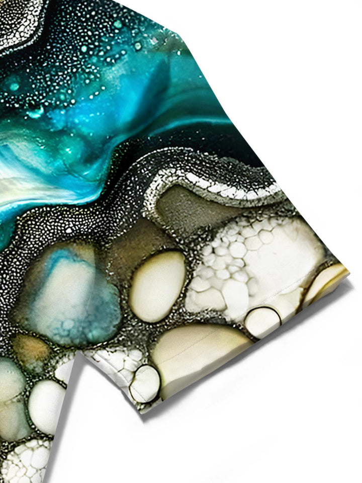 Abstract Men's Pocket Short Sleeve Shirts
