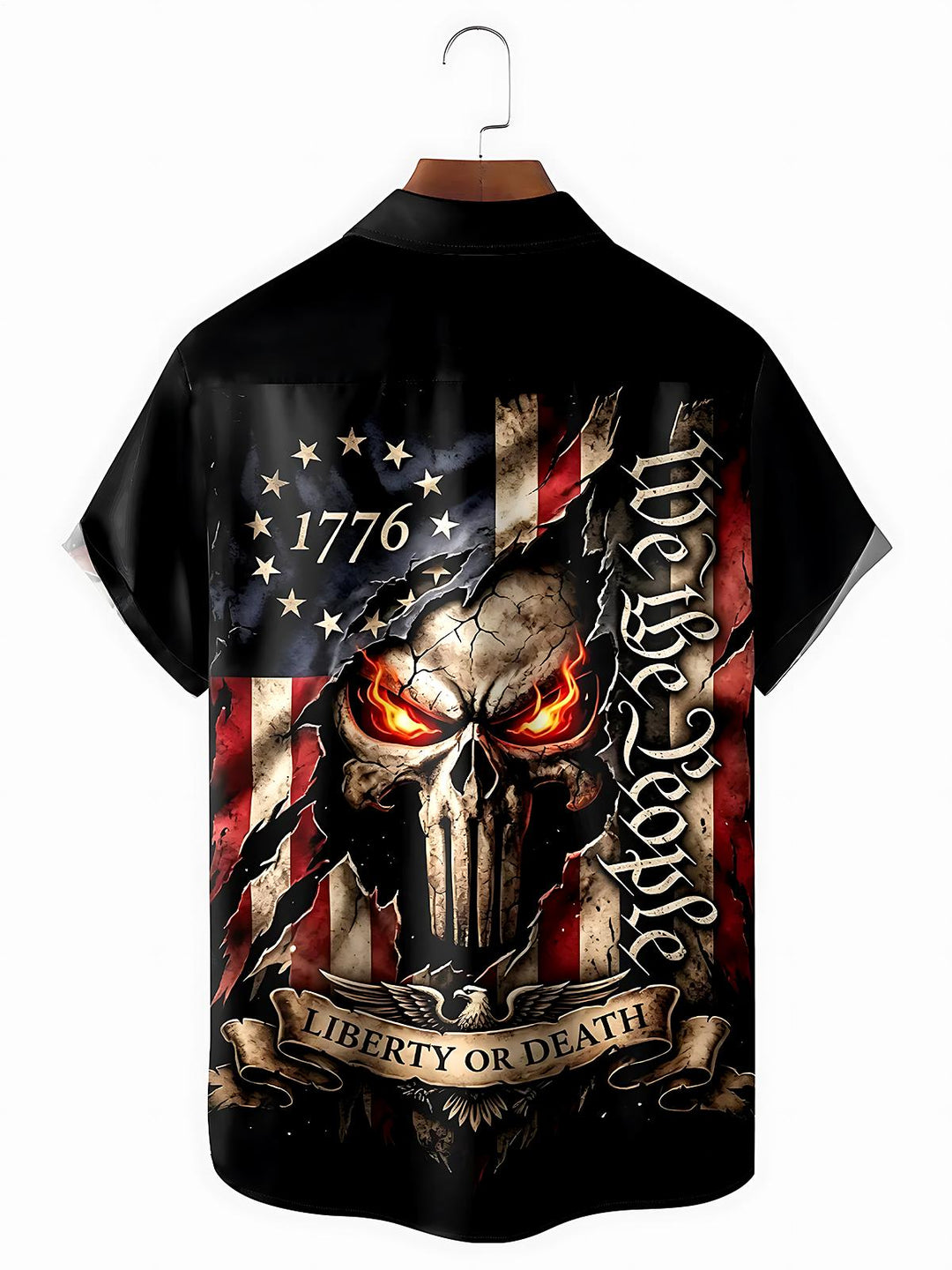 Skull Men's Pocket Short Sleeve Shirts