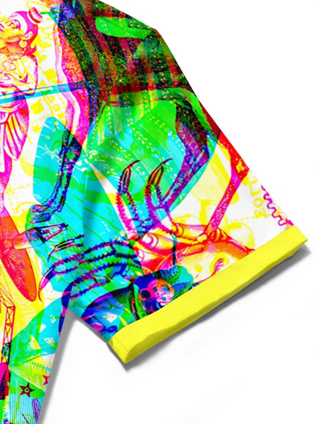 Abstract Art Print Men's Pocket Short Sleeve Shirts