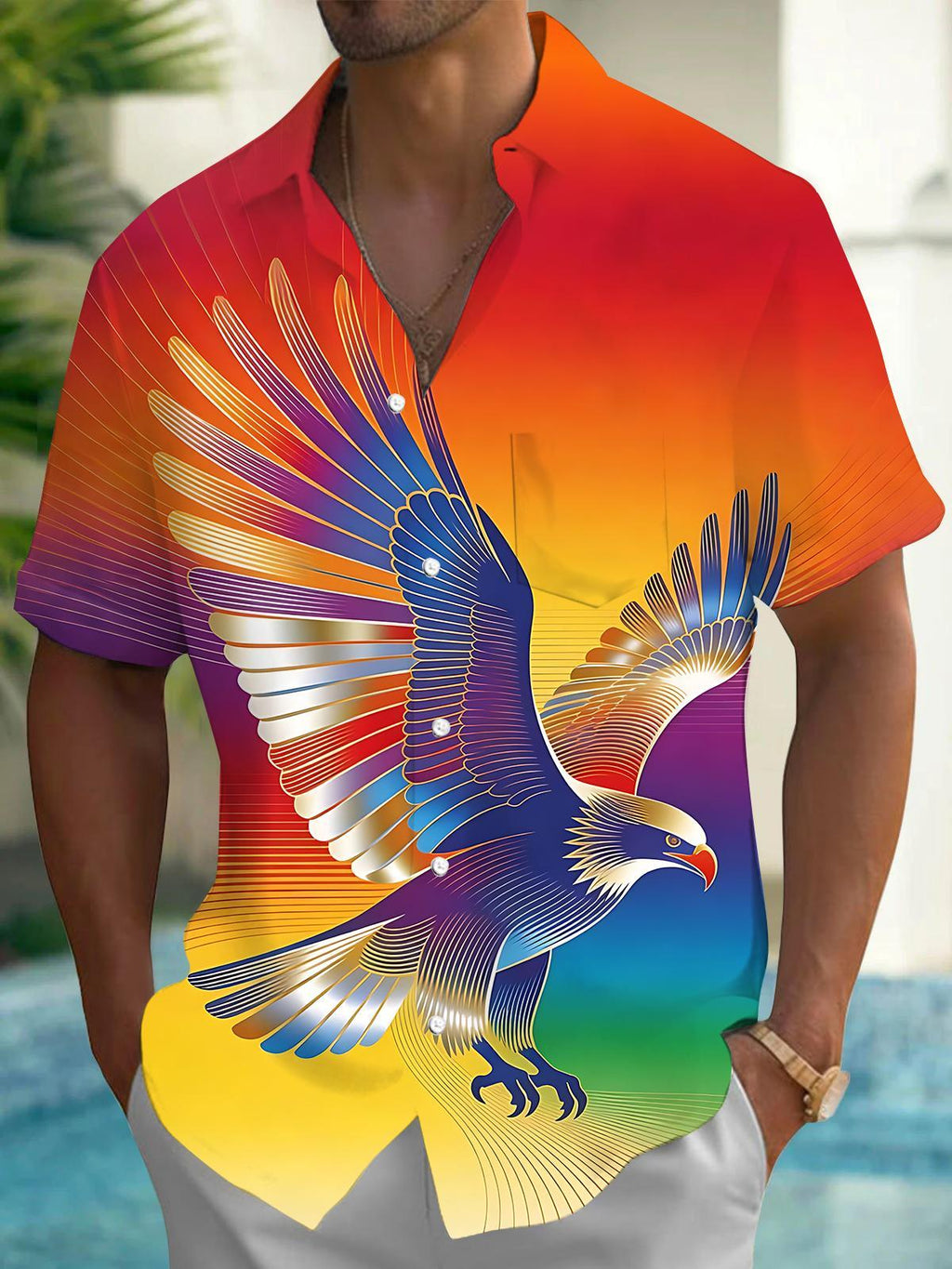 Eagle Men's Pocket Short Sleeve Shirts