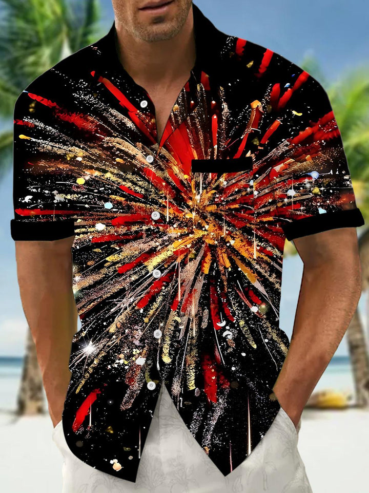Firework Men's Pocket Short Sleeve Shirts