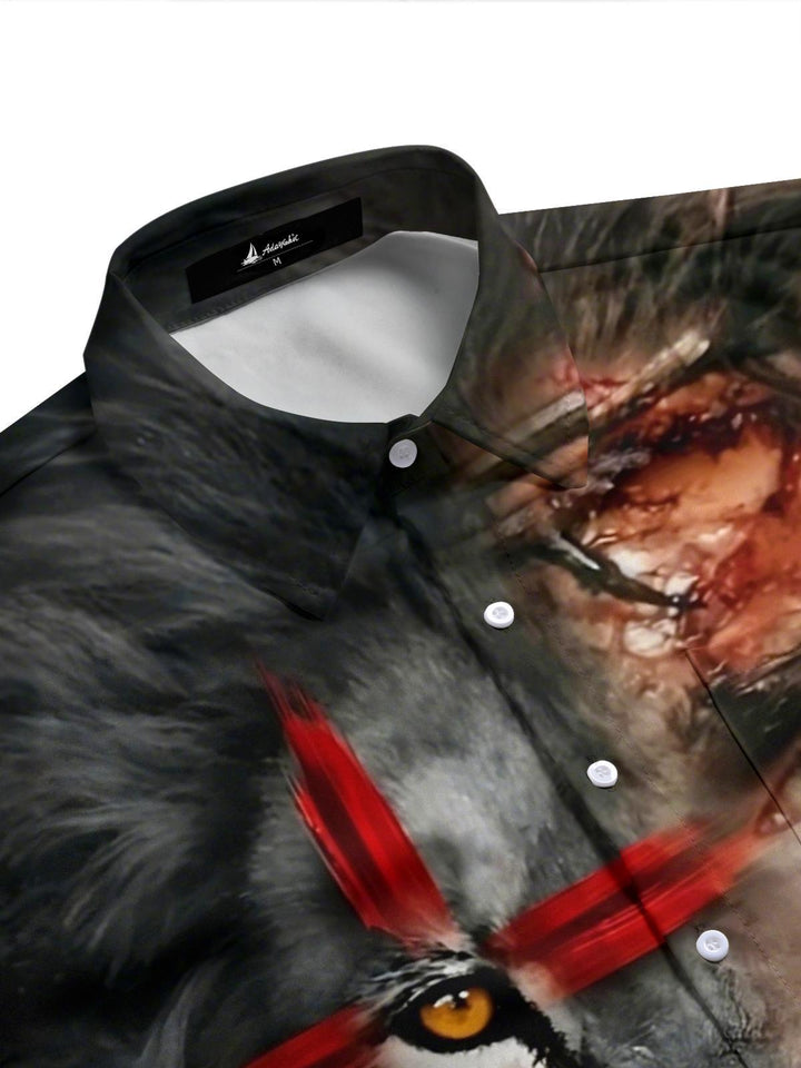 Christian Jesus print Men's Pocket Short Sleeve Shirts