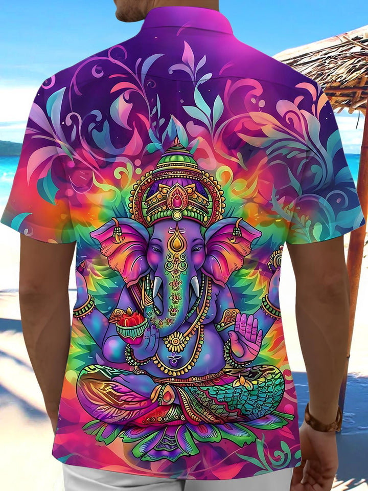 Ganesha Men's Pocket Short Sleeve Shirts