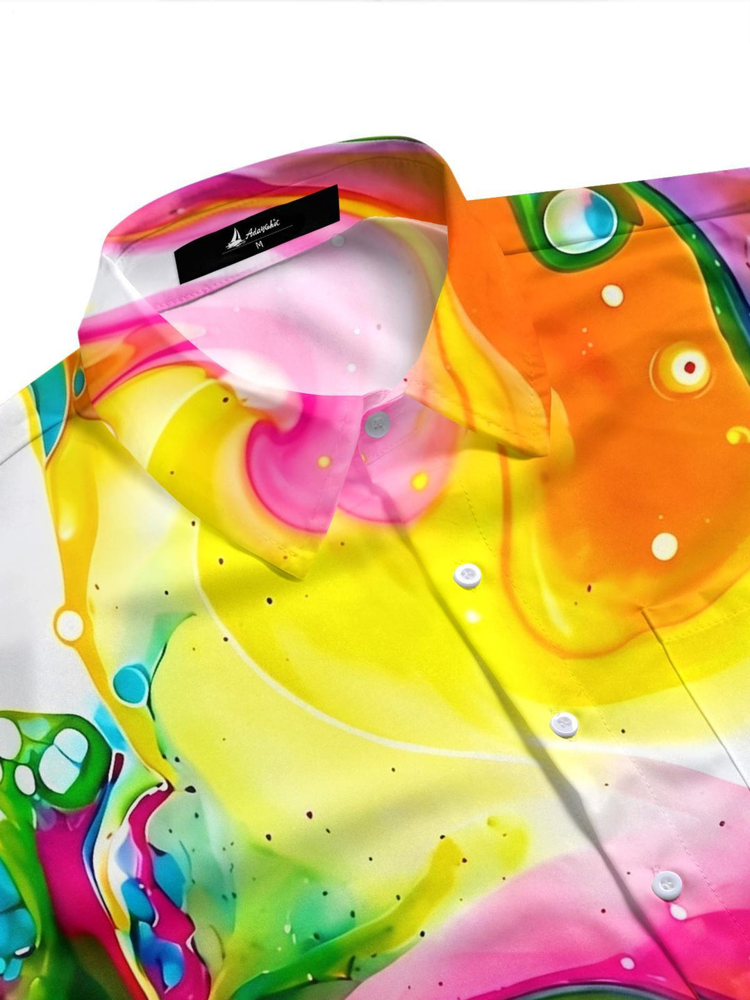Colorful Abstract Men's Pocket Short Sleeve Shirts