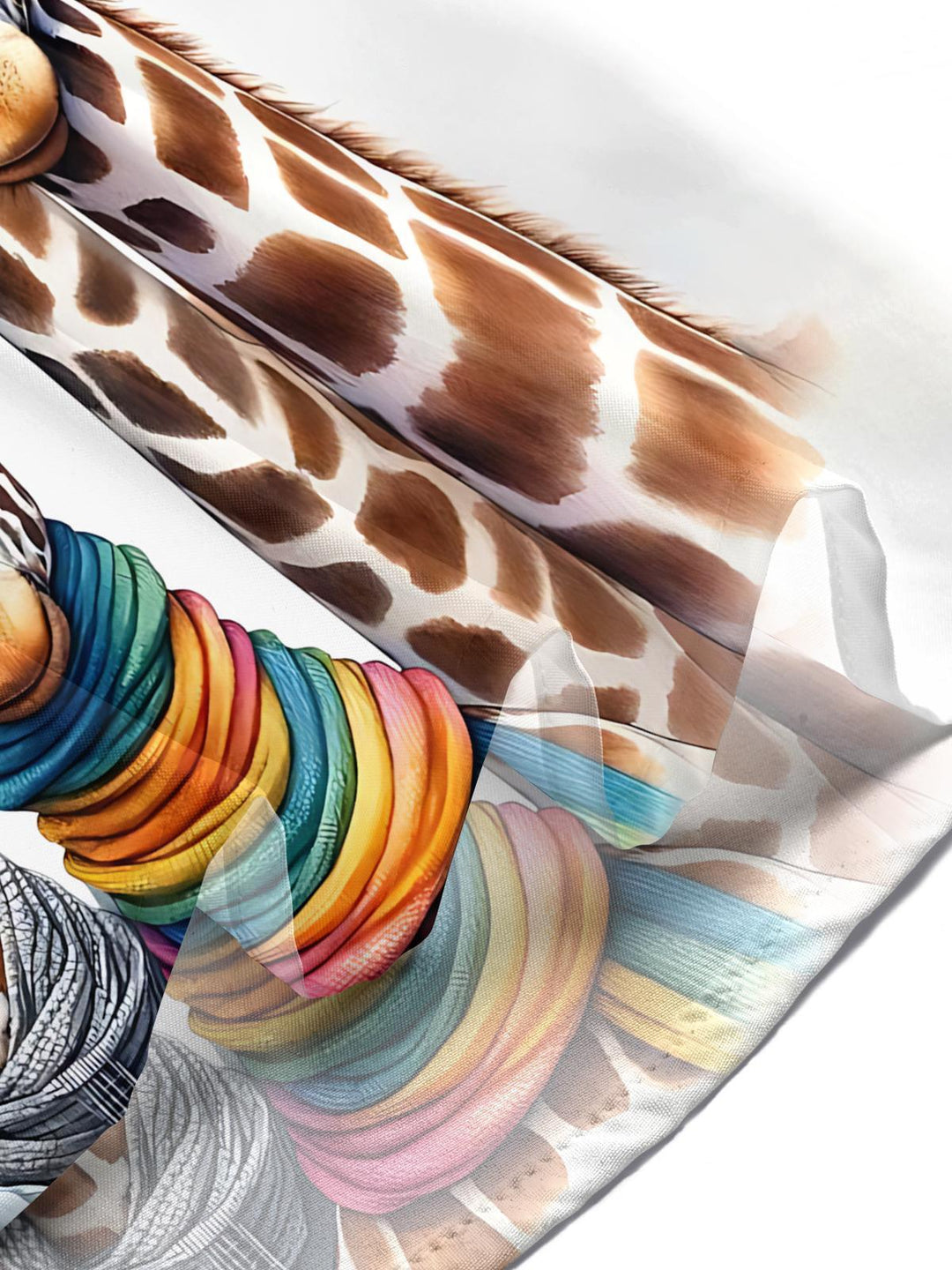 Giraffe Print Men's Pocket Short Sleeve Shirts