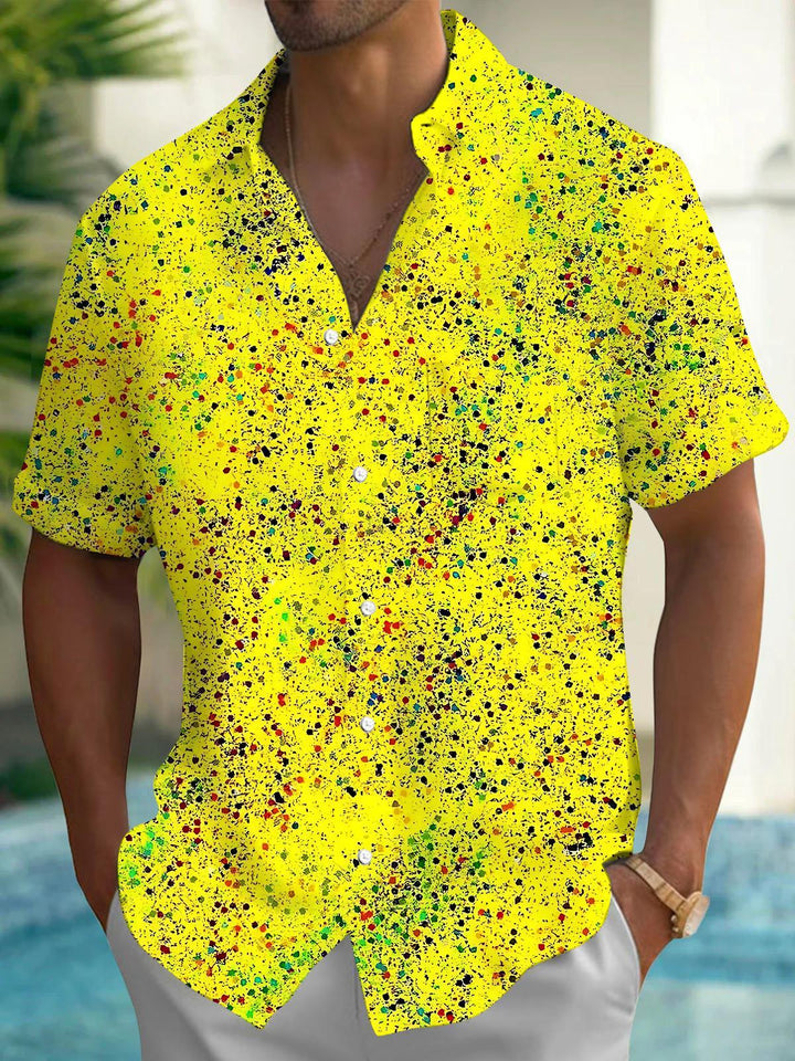 Polka Men's Pocket Short Sleeve Shirts
